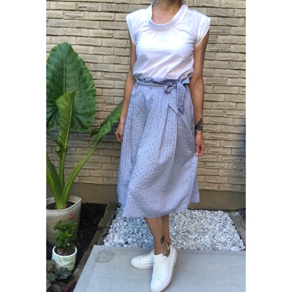 NWT Yest Blue with White Stripe Skirt - Picture 3 of 7